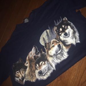 Vintage Single Stitch - Dual Sided Wolves T-Shirt